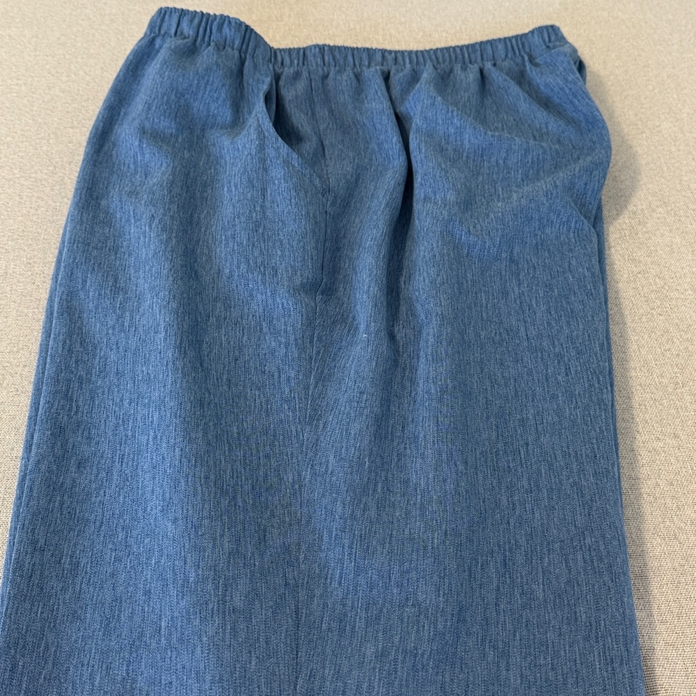 Alia SZ14 Pull-On Blue Casual Pants - Picture 14 of 14